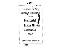 New York Pentecostal Rescue Mission Association - 1916