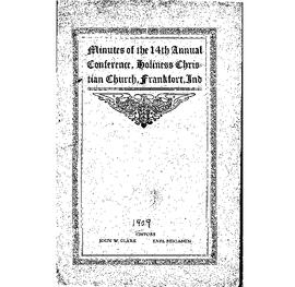 Indiana Holiness Christian Church -1909