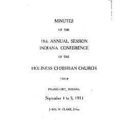 Indiana Holiness Christian Church -1913