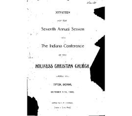 Indiana Holiness Christian Church -1902