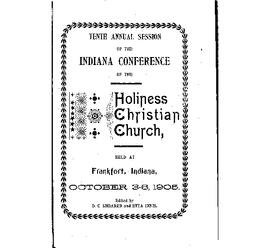 Indiana Holiness Christian Church -1905