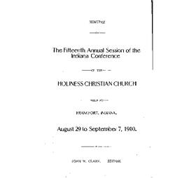 Indiana Holiness Christian Church -1910