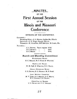 Illinois and Missouri Converence Holiness Christian Church -1915