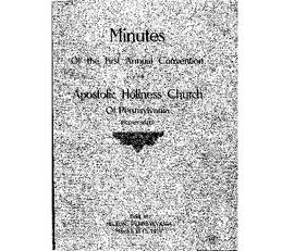 Apostolic Holiness Church of Pennsylvania - 1914