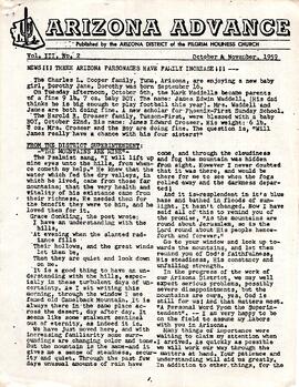 Arizona Advance Newsletter October-November 1959