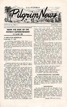 California Pilgrim News 1958