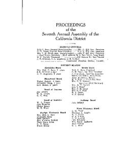 California Conference - 1929