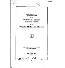 California Conference - 1932