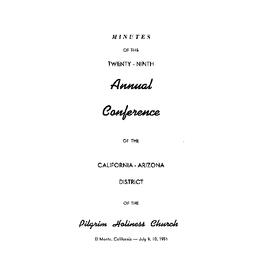 California-Arizona Conference Minutes 1951