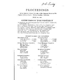 California Conference - 1937