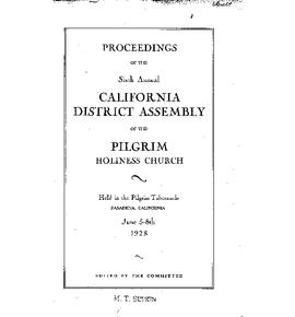 California Conference - 1928