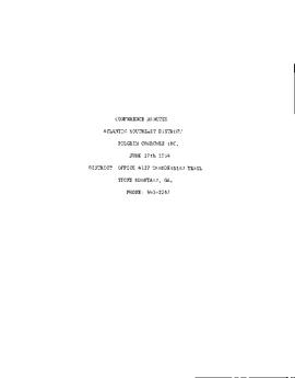 Atlantic Southeast Conference Minutes 1964