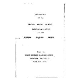 California Conference - 1934