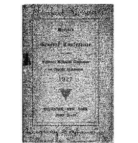 1927 General Conference Journal (WMC)