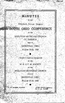 South Ohio Conference Minutes 1949