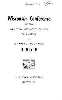 Wisconsin Conference Minutes 1959