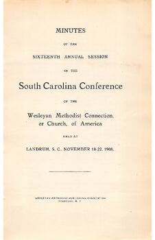 South Carolina Conference Minutes 1908