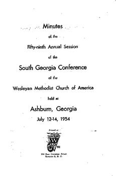 South Georgia Conference Minutes 1954