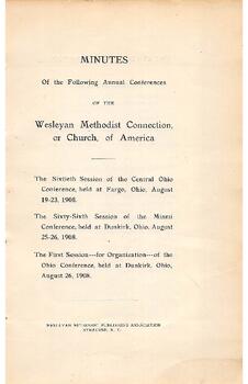 Central Ohio Miami Ohio Conference Minutes 1908