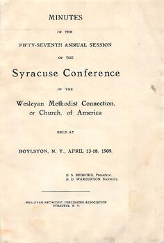 Syracuse Conference Minutes 1909