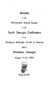 South Georgia Conference Minutes 1952