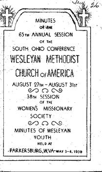 South Ohio Conference Minutes 1958