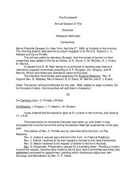 Syracuse Conference Minutes 1866