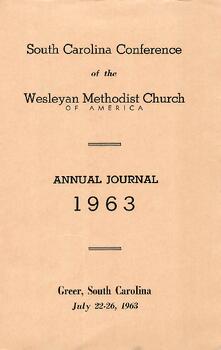 South Carolina Conference Minutes 1963