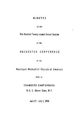Rochester Conference Minutes 1966