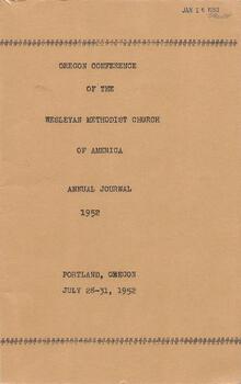 Oregon Conference Minutes 1952