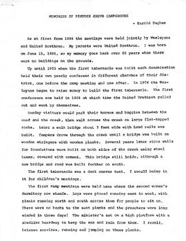 Pennock Grove Campground History (Hastings, MI)