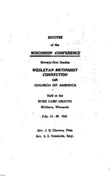 Wisconsin Conference Minutes 1941