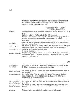 Rochester Conference Minutes 1889