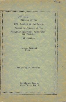 Oregon Conference Minutes 1941
