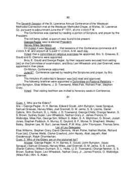 St. Lawrence Conference Minutes 1851