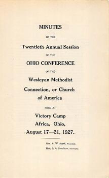 Ohio Conference Minutes 1927
