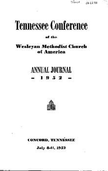 Tennessee Conference Minutes 1952
