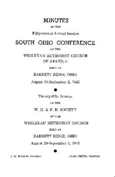 South Ohio Conference Minutes 1945