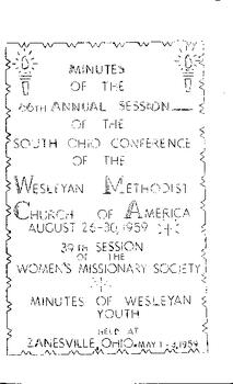 South Ohio Conference Minutes 1959