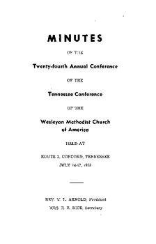 Tennessee Conference Minutes 1953