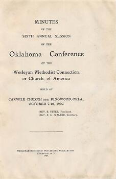 Oklahoma Conference Minutes 1909