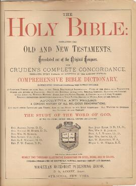 Wesleyan Methodist Publishing House Bible, D.S. Kinney-Agent