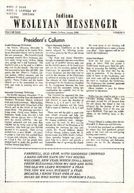 Indiana Wesleyan Messenger 01-1968