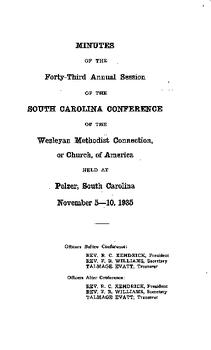 South Carolina Conference Minutes 1935