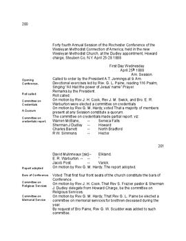Rochester Conference Minutes 1888
