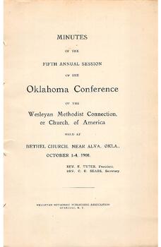 Oklahoma Conference Minutes 1908
