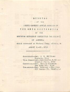 Ohio Conference Minutes 1934
