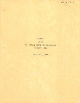 South Ohio Conference Minutes 1966