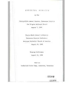 Tennessee Conference Minutes 1968