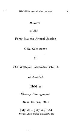 Ohio Conference Minutes 1954